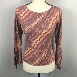 Vintage Y2K does the 70’s Abstract Top